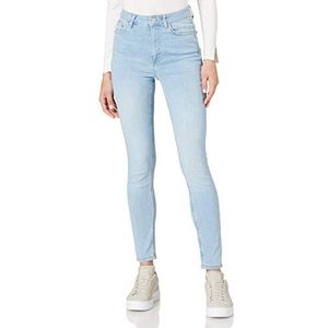 NA-KD Skinny jeans met hoge taille voor dames, 10 UK, Lichtblauw, 36