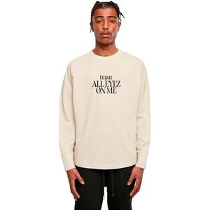 Mister Tee 2Pac All Eyez on me Tracklist Cut On Longsleeve, zand, 5XL Grote maten Tall