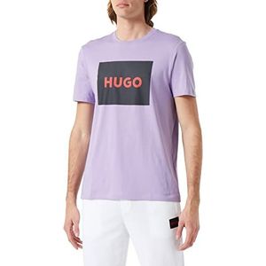 HUGO Heren Dulive22 T-shirt, Open Purple564, S, Open Purple564, S