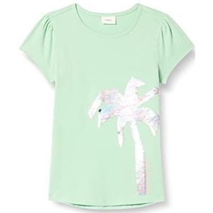 s.Oliver T-shirt voor meisjes met omkeerbare pailletten, Groen 7016, 92/98 cm