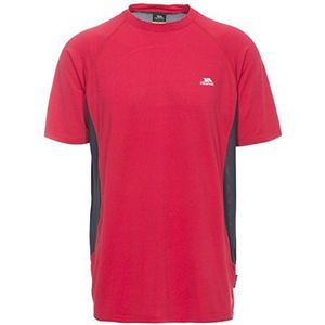 Trespass Reptia, rood, XS, sneldrogend stretch T-shirt met sleutelzak voor heren, X-Small, rood