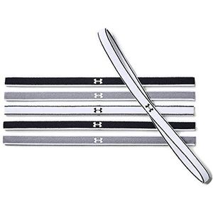 Under Armour - UA Mini-Haarbanden - Sporthoofdbanden - Zwart - 100% Polyester - Verpakt per 6 Stuks