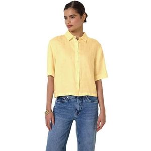Street One - Studio - Linnen Overhemdblouse - Geel - Dames