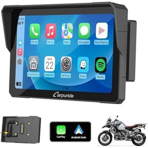 Carpuride W702B - Draagbaar Touchscreen - 7 inch - Waterdicht - Draadloze CarPlay en Android Auto