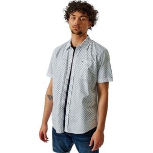 Kaporal, overhemd, model ROMAK, heren, wit, L; regular fit, korte mouwen, overhemdkraag, Wit, L