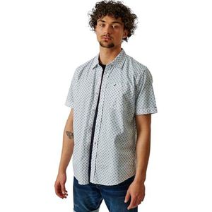 Kaporal, overhemd, model ROMAK, heren, wit, XL; regular fit, korte mouwen, overhemdkraag, Wit, XL