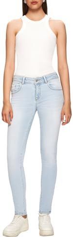 LTB - Jeans Dames Fallon 201 - Slim Mid Rise Basic-5-Pocket - Blauw - Katoenmix