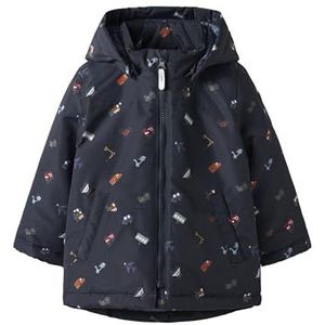 Name It Jongens Nmmmax Pa Jacket AOP Noos, Dark Sapphire, Numeric_86