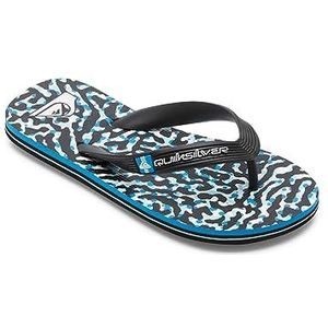 Quiksilver Molokai Art II Youth Sandalen voor jongens, zwart wit blauw, 28 EU