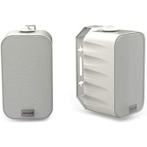 Audibax PR-42T White - Passieve HiFi-wandluidspreker, 2-weg stereoluidspreker, 75 W, wandhouder inbegrepen, luidspreker met 10,2 cm (4 inch) woofer