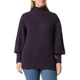 Mexx Gebreide trui met pofmouwen voor dames, dark purple, XXL