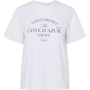 PIECES Pcbanda Ss Tee Bc Sww Bc, wit (bright white), XS