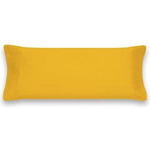 Sancarlos Kussensloop, tweekleurig, mosterdgeel, 100% percale katoen, kussensloop voor bedden van 105 cm breed (45 x 125 cm)