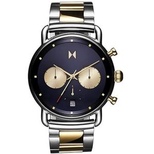 MVMT Heren analoog quartz horloge met roestvrij stalen band 28000272-D, Blauw, armband
