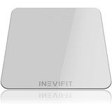 INEVIFIT Personenweegschaal, zeer nauwkeurige digitale personenweegschaal, meet het gewicht voor meerdere gebruikers. Zilver groot platform 30 x 30 cm