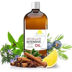 Anti-Celulitis Olie - 500 ml - Verstevigend - Met Cafeïne en Essentiële Oliën