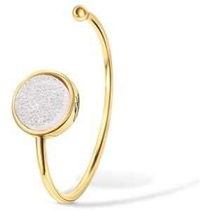 Circle Bracelet 18Kt Gold plated, White
