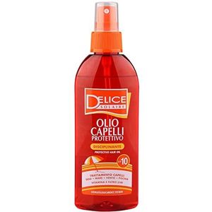 DELICE SOLAIRE Beschermende haarolie, 150 ml, bescherming tegen de zon, haar, vitamine E en uv-filter, beschermt het haar tegen zoneffecten, dermatologisch getest