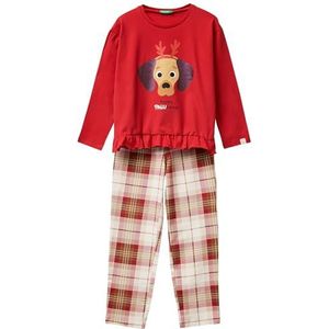 United Colors of Benetton Pig(tricot + broek) 3DKE0P07Z pyjamaset, rood, S meisjes