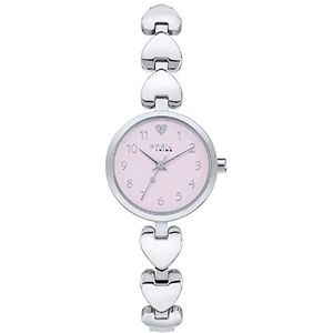 Breil - Horloge BT Heart van staal voor dames, Steel-roze, Eén maat, armband