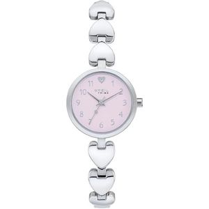 Breil - Horloge BT Heart van staal voor dames, Steel-roze, Eén maat, armband
