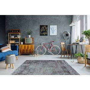 One Couture Tapijt Vinatge patroon Azteekse Scandi Design tapijten Grijs Blauw Woonkamer Tapijt Eetkamer Tapijt loper Vloer loper Maat: 80cm x 150cm, MD2-230