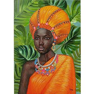 Kare Design canvas afbeelding African Beauty, kleurrijk, wanddecoratie, acrylverf, 70x100cm