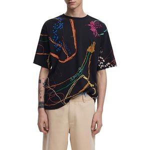 Desigual - T-shirt - Multicolor - Korte Mouwen - Arty-stijl