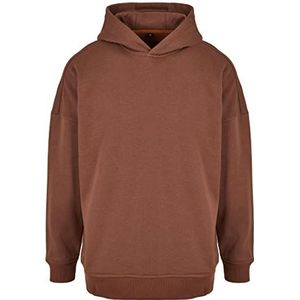 Build Your Brand Oversized cut on sleeve hoodie voor heren, bark, 4XL