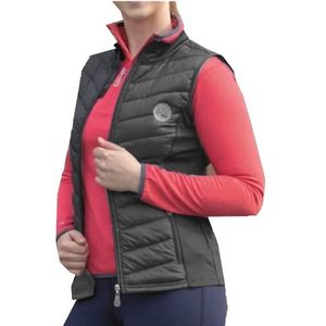 HKM Basel Style Jersey Nylonbodywarmer voor kinderen Antraciet 152