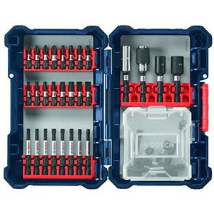BOSCH SDMS38 38-delige slagvaste schroevendraaierset met aangepaste behuizing voor schroeven en boren