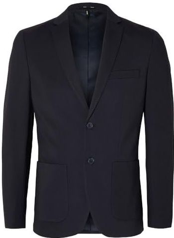 Blazer - Slim Fit - Notch Lapel - Zwart - 63% LENZING™ ECOVERO™ Viscose