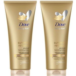 Dove Summer Revived Light tot Medium Zelfbruinende Bodylotion met aloë vera & glycerine voor een prachtige bruine teint en een zijdezachte huid 2 x 200 ml