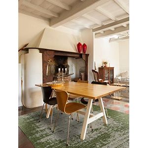 Benuta tapijt Tosca groen 75x165 cm | onderhoudsvriendelijk tapijt voor gang en andere woonruimtes