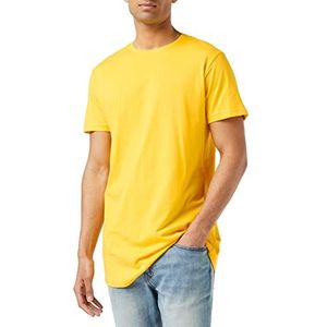 Urban Classics Heren gevormd lange korte mouwen lang T-shirt, ronde hals, 100% jersey katoen, beschikbaar, maten: XS-5XL - geel - L