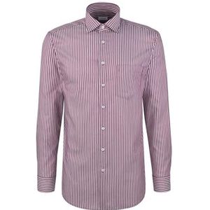 Seidensticker - Businessoverhemd - Paars - Regular 1/1 Kentkraag - Gestreept