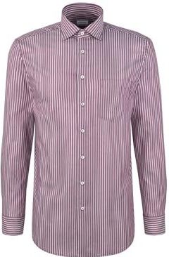 Seidensticker - Businessoverhemd - Paars - Regular 1/1 Kentkraag - Gestreept