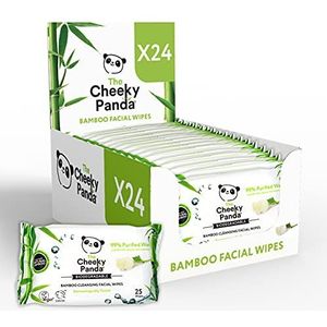The Cheeky Panda Bamboe make-up remover doekjes | Duurzame gezichtsdoekjes Oogmake-up remover | Rose geurende gezichtsdoekjes Multipack | 24 verpakkingen van 25 (600 gezichtsdoekjes)