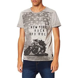 KEY LARGO Heren CONTROL ronde T-shirt, zilver (1107), 3XL