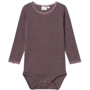 NAME IT Meisjes Nmfwang Wool Needle Ls Body Solid Noos body met lange mouwen, roze, 86 cm