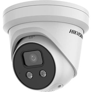 Hikvision DS-2CD2346G2-I (4mm) (C) Turret bewakingscamera met 4 megapixels, tot 30 m verlichting, professionele bewakingscamera, Acusense camera met vals alarmfilter,1 stuk (1er-pakket), wit