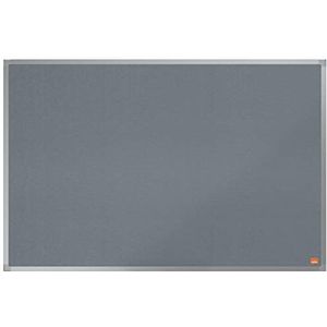 Nobo Vilten Memobord, 900 x 600 mm, Aluminium Lijst Met Hoekbevestiging, Essence Assortiment, Grijs, 1915205