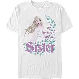 Disney Unisex Frozen 2-Kindhearted Sister Organic Short Sleeve T-Shirt, White, L, wit, L