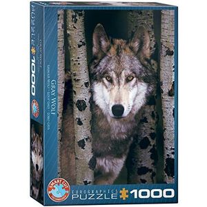 Grijze Wolf puzzel van 1000 stukjes