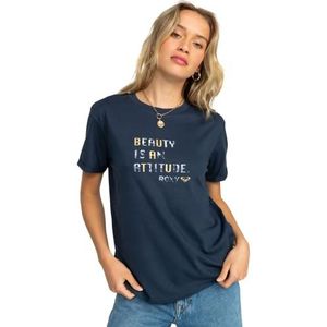 Roxy Sparkle Evening Attitude T-shirt voor dames, Mood Indigo, L