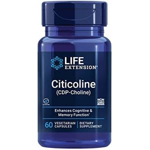 Life Extension Cognizin CDP-Choline Capsules, 250mg - 60 Veg Capsules
