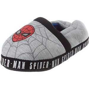 CERDÁ LIFE'S LITTLE MOMENTS - Spiderman grappige winterpantoffels voor jongens met gevoerde binnenzool en antislipzool - Officiële Marvel-licentie, Grijs, 34/35 EU
