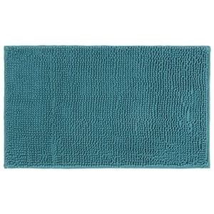 Badmat, 45 x 75 cm, microvezel, effen, sweety blue/smaragd