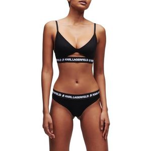 KARL LAGERFELD Dames Peephole Beha Met Karl-Logo, Zwart, L