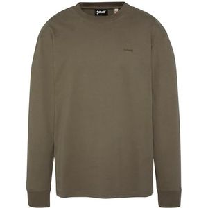 SCHOTT - T-shirt - Kakigroen - Lange Mouwen - Katoen